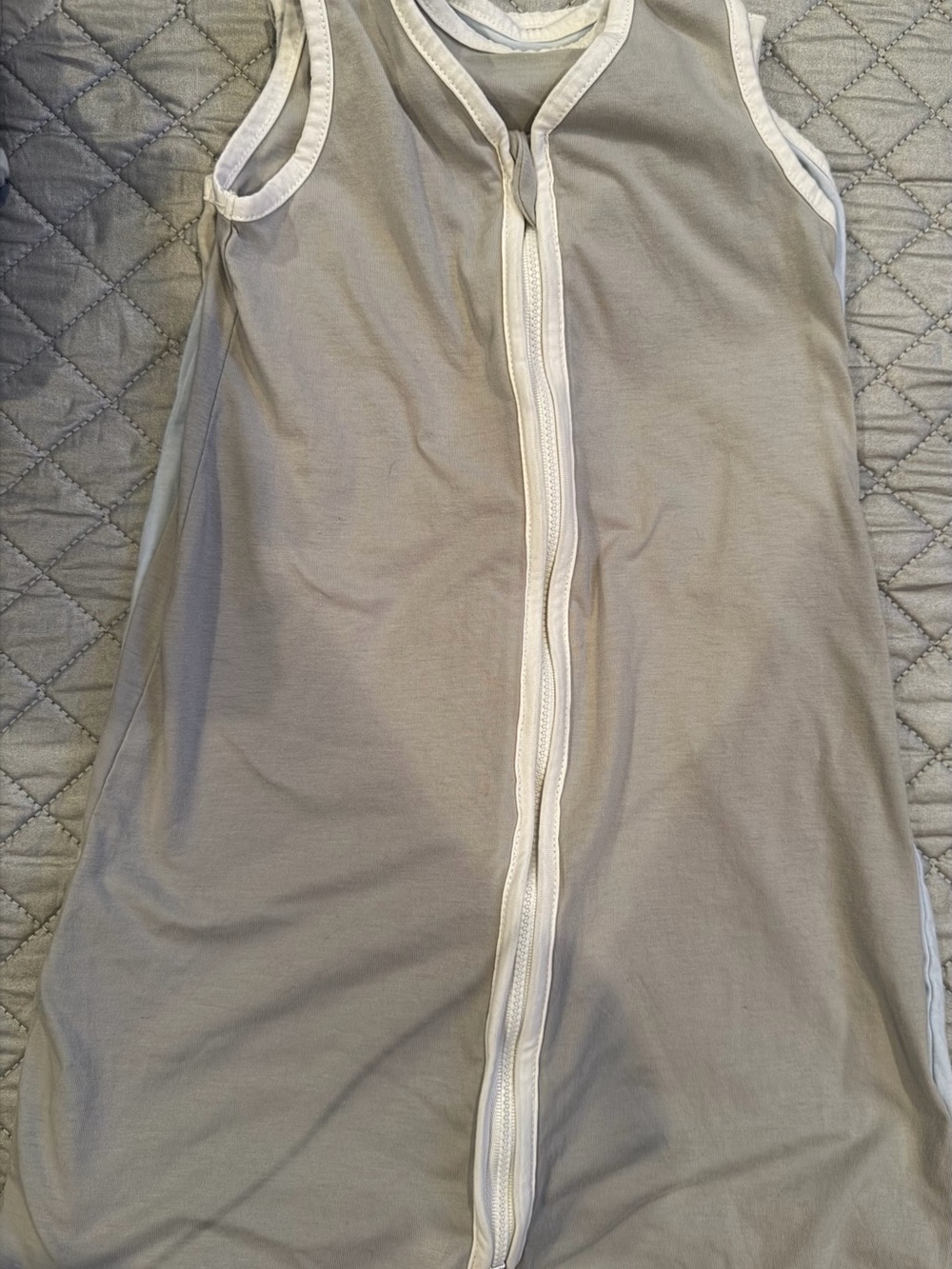 Neutral Baby Zip Sleep Sacks - Gray stripe, gray and Light Blue Licten - Picture 5 of 7